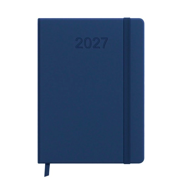 Agenda giornaliera 2027. Copertina rigida in termo PU e bordo pagine colorato