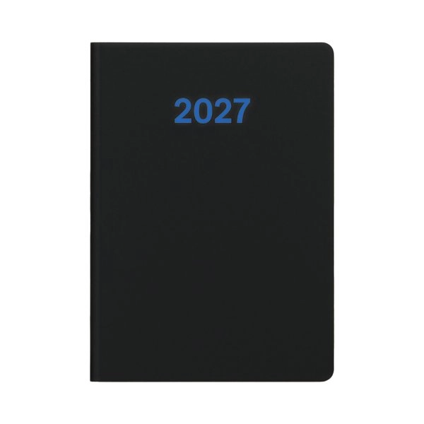 Agenda settimanale 2027. Copertina flessibile in soft PU e bordo pagine colorato