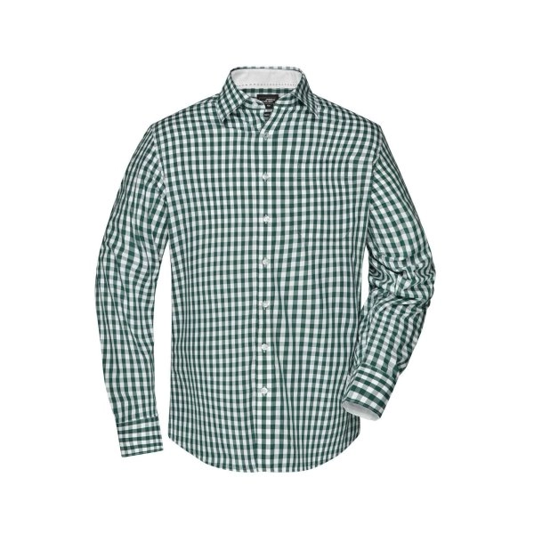 mens-checked-shirt-forest-green-white-15.webp