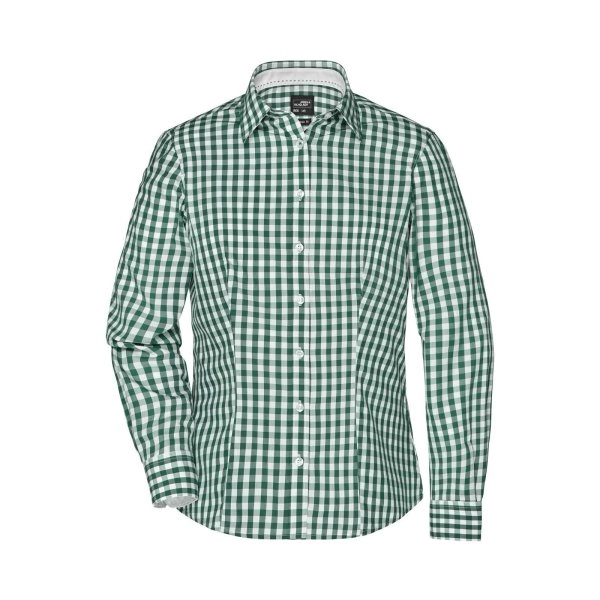 ladies-checked-blouse-forest-green-white-14.webp