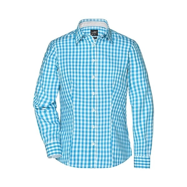 ladies-checked-blouse-turquoise-white-11.webp