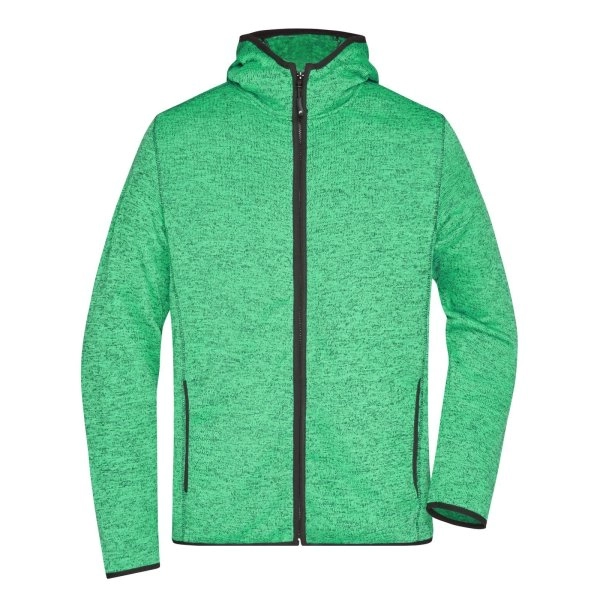 mens-knitted-fleece-hoody-green-melange-black-12.webp