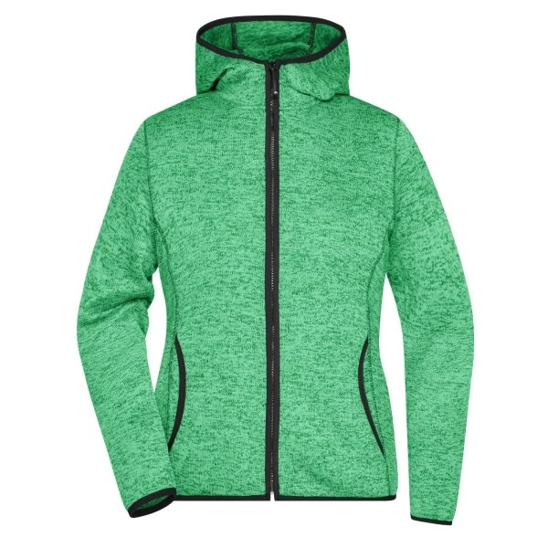 ladies-knitted-fleece-hoody-green-melange-black-15.webp