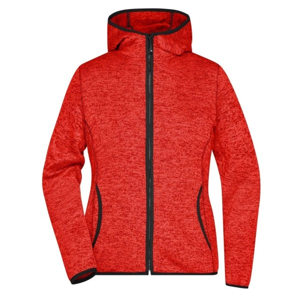 ladies-knitted-fleece-hoody-red-melange-black-11.webp