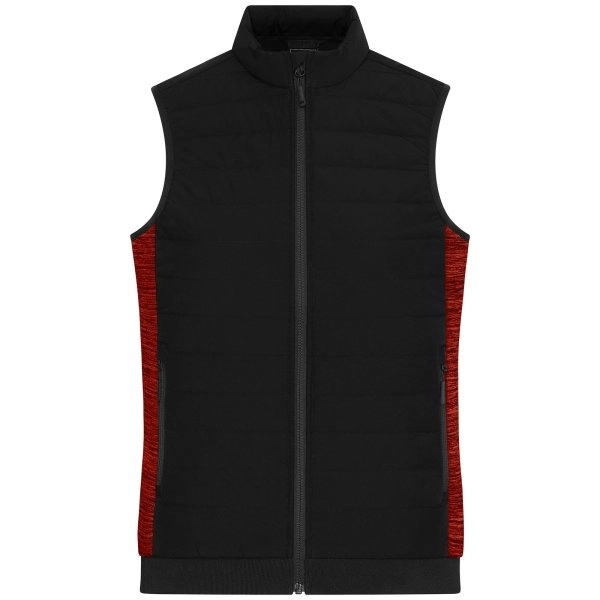 ladies-padded-hybrid-vest-black-red-melange-3.webp