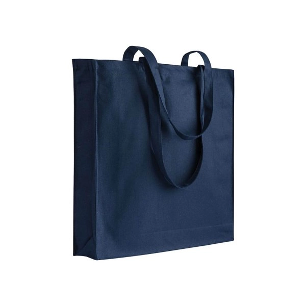Immagine Shopper con soffietto in cotone 220 g/m2, manici lunghi