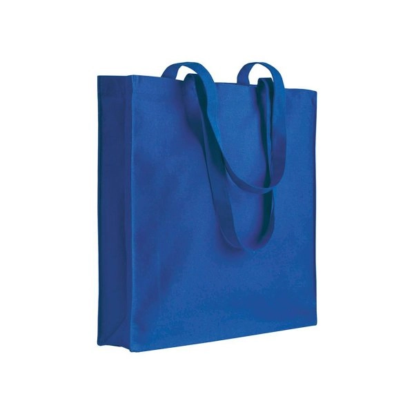 Immagine Shopper con soffietto in cotone 220 g/m2, manici lunghi