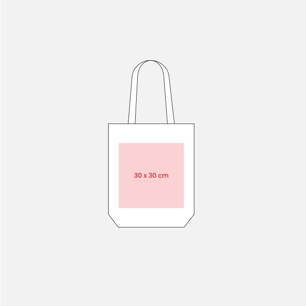 Immagine Shopper con soffietto in cotone 220 g/m2, manici lunghi