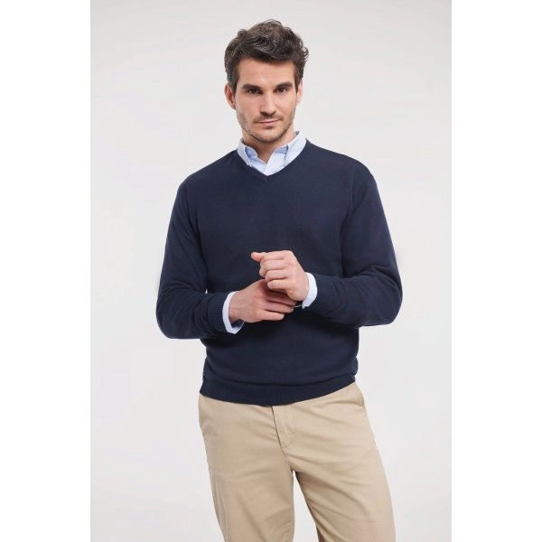 Men's V-Neck Knitted Pullover