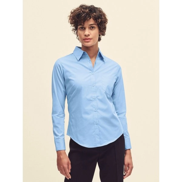 Ladies Poplin Shirt Long Sleeve