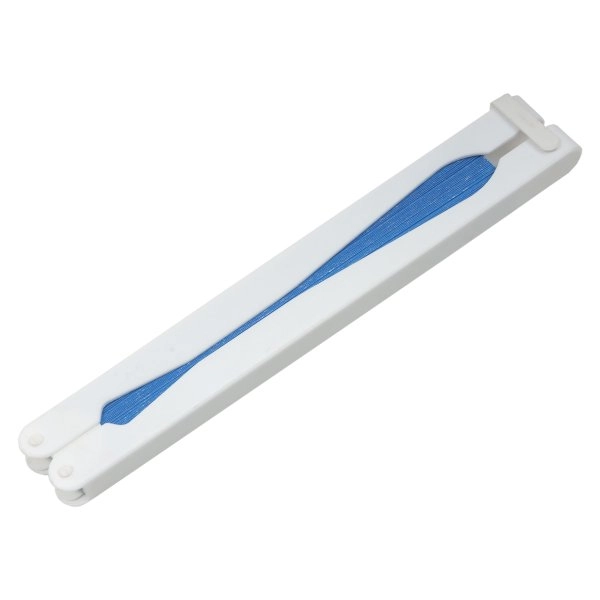 Immagine Ventaglio in carta colorata con manico in plastica bianca, lunghezza cm 26