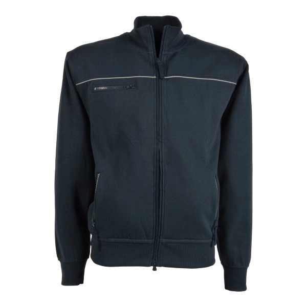 Immagine Felpa da uomo a zip intera,con 3 tasche chiusura zip, profilo catarifrangente