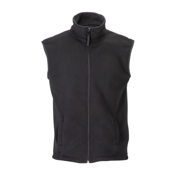 Gilet in polar, zip intera e 2 tasche laterali