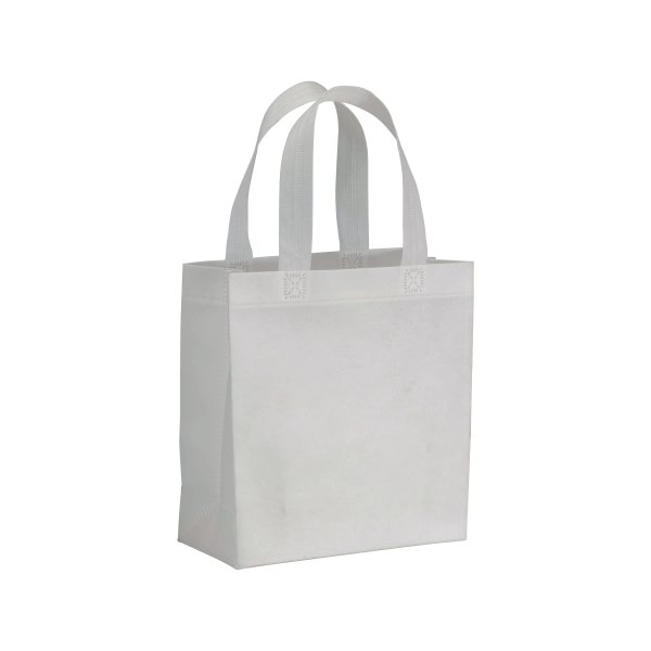 Shopper mini con soffietto in TNT 80 g/m2, manici corti