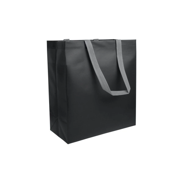Immagine Shopper con soffietto in TNT laminato 100 g/m2 termosaldato, manici corti