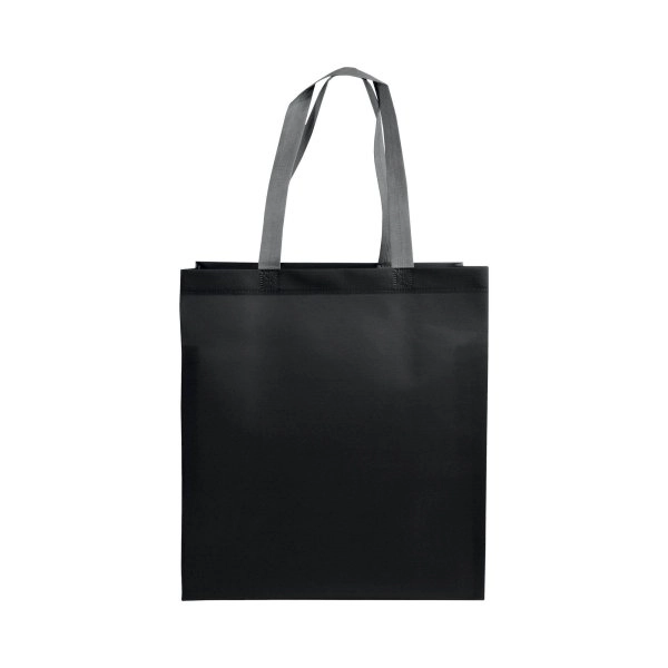 Immagine Shopper con soffietto in TNT laminato 100 g/m2 termosaldato, manici corti