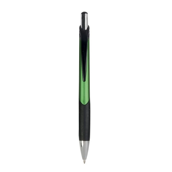 penna-a-scatto-in-plastica-con-fusto-metallizzato-impugatura-gommata-nera-verde-5.webp