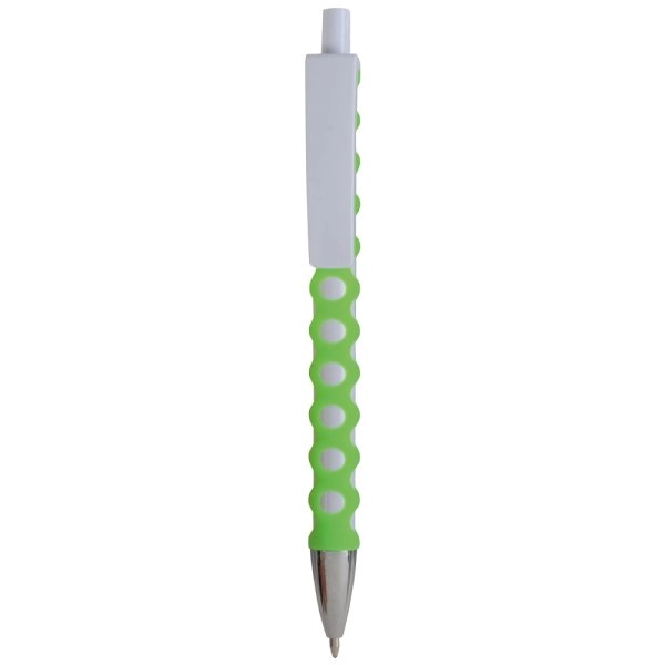 penna-a-scatto-in-plastica-con-fusto-clip-e-pulsante-bianchi-rivestimento-gommato-verde-mela-14.webp