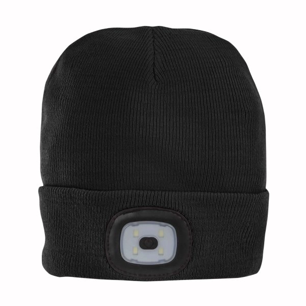 Cappellino in maglia 100% acrilico pesante con luce LED removibile e ricaricabile USB