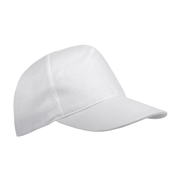 Cappellino in RPET, 5 pannelli con anellini ricamati