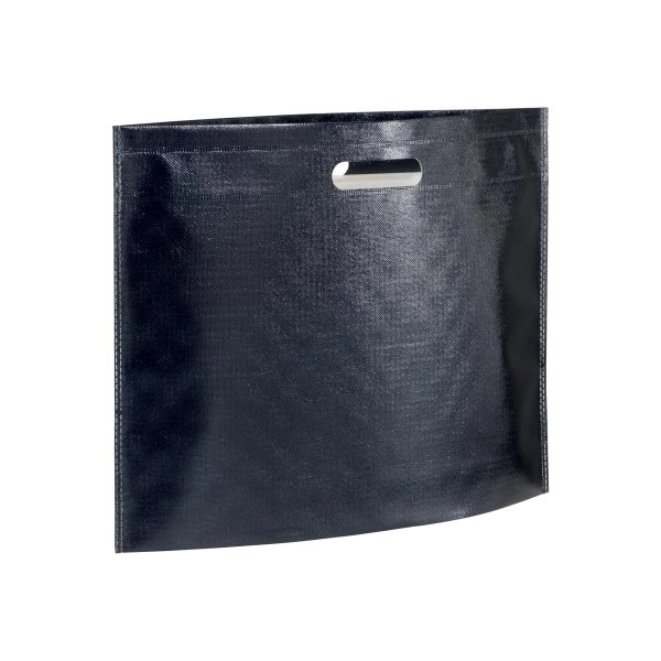 Shopper in TNT laminato metallizzata, manici corti