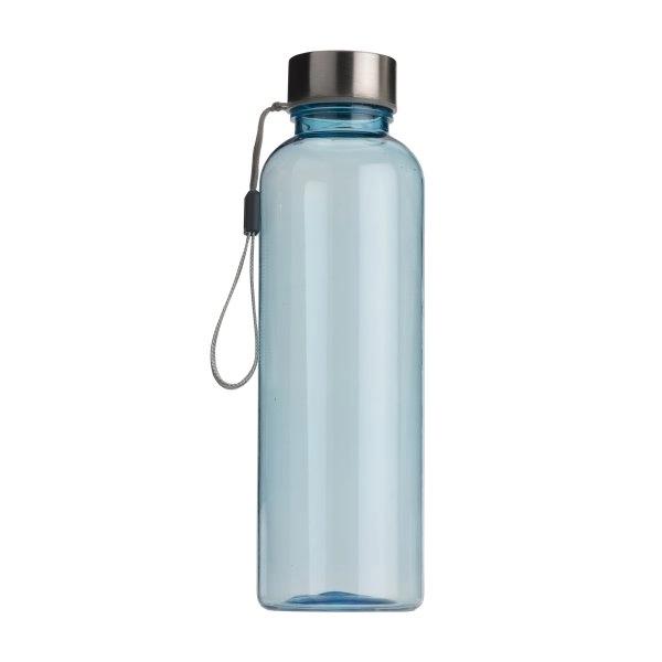 Borraccia in tritan trasparente con tappo in metallo (500ml). BPA free