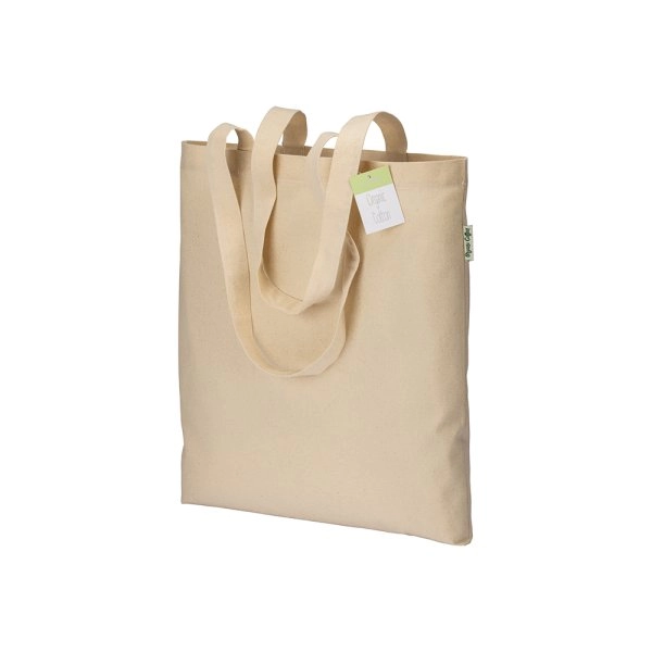 Shopper in cotone biologico 190 g/m2, manici lunghi