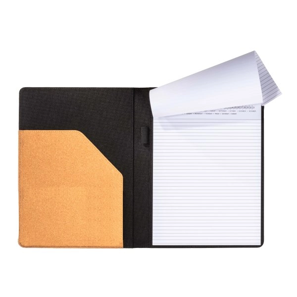 Immagine Cartella congresso e organizer in sughero A4 con elastico, blocco 20 fogli