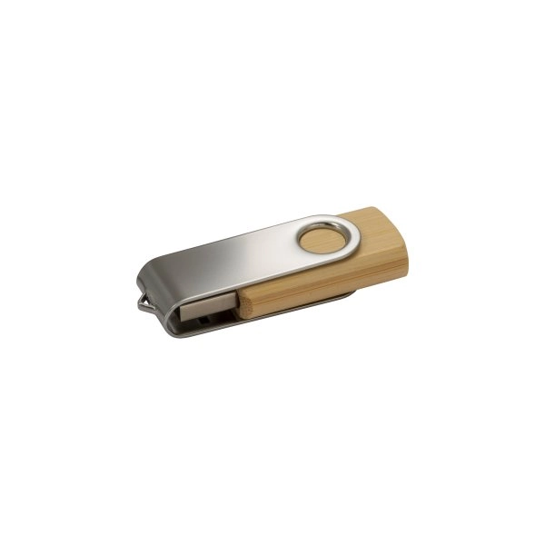 Chiavetta USB 4 Gb girevole in Bambù/Metallo