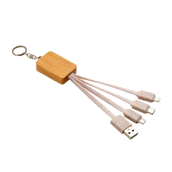 Cavo alimentazione usb-type c/lighting/micro usb con portachiavi