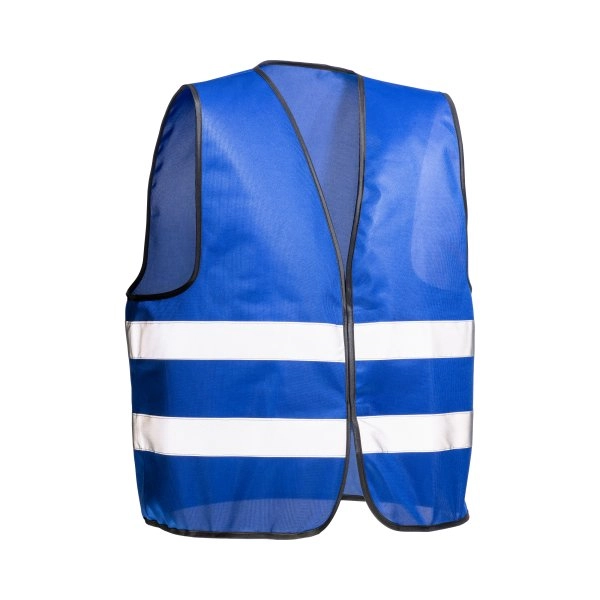 Gilet promozionale in poliestere con nastro riflettente e chiusura con velcro