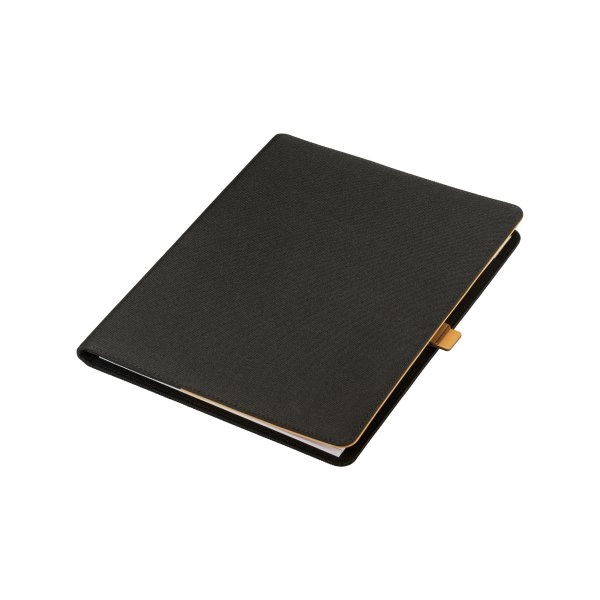 Cartella porta blocco A4 in R-PET con gancio di chiusura in metallo