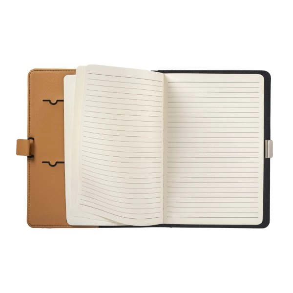 Immagine Cartella porta blocco A5 in R-PET con gancio di chiusura in metallo