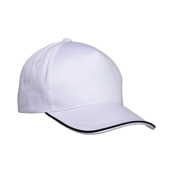 cappellino-in-cotone-5-pannelli-visiera-sandwich-in-contrasto-con-chiusura-con-velcro-bianco-1.webp