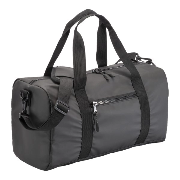 Borsa Duffle in poliestere water resistant. Tracolla regolabile e removibile con fibbia