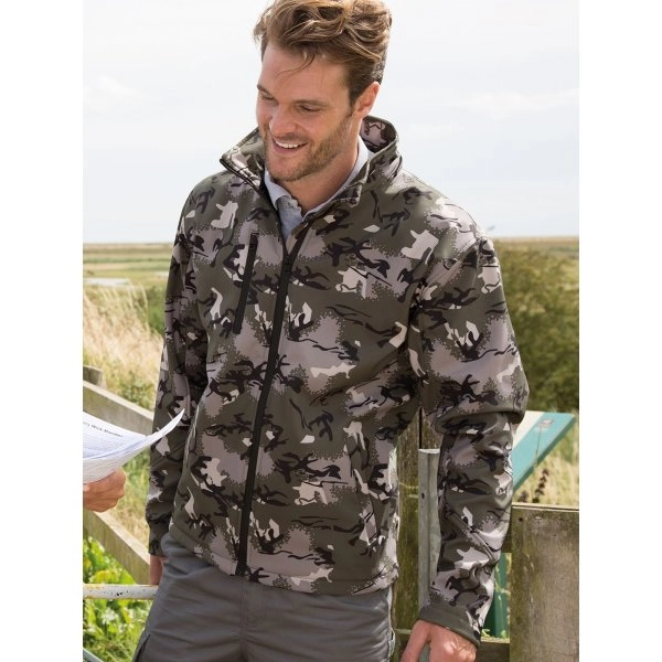 Camo TX Performance Hooded Softshell Jacket