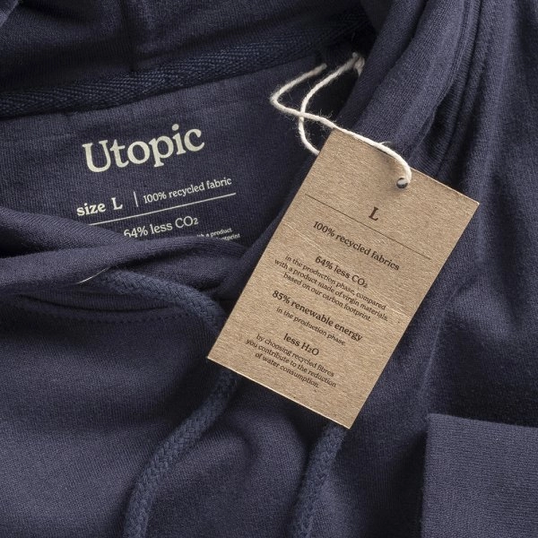 Immagine Felpa con cappuccio 100% tessuto rigenerato