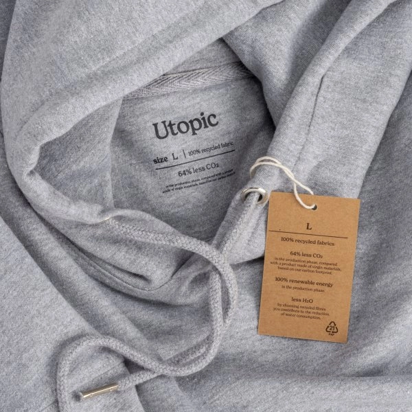 Immagine Felpa con cappuccio 100% tessuto rigenerato