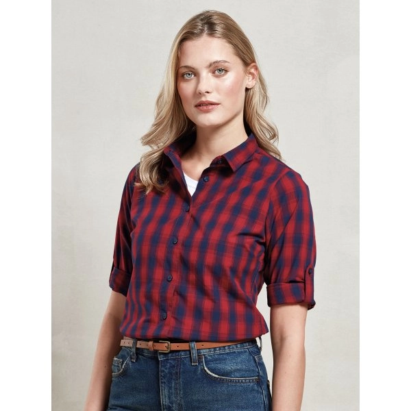 Ladies' LSL 'Mulligan' Check Cotton Bar Shirt t