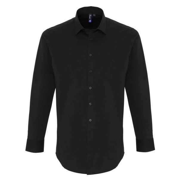 mens-stretch-fit-cotton-poplin-long-sleeve-shirt-black-5.webp