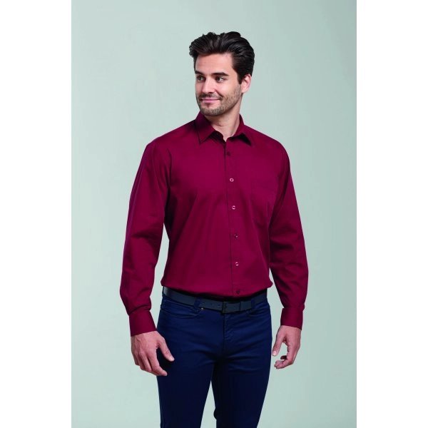 Men's Long Sleeve Poplin Shirt