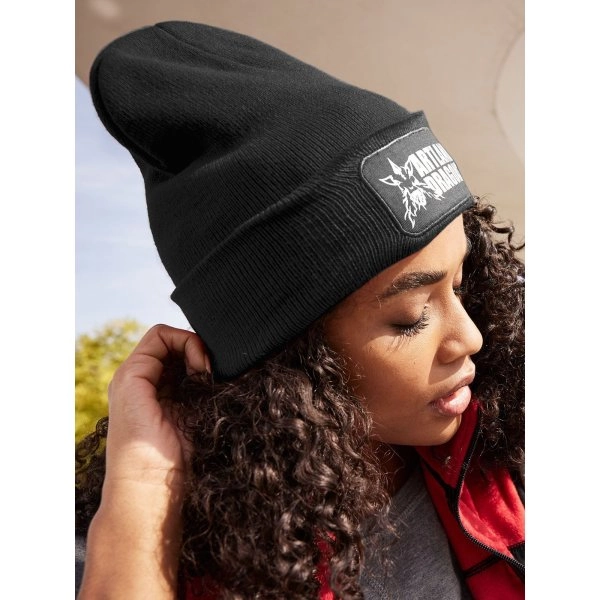 Classic Knitted Beanie With Patch