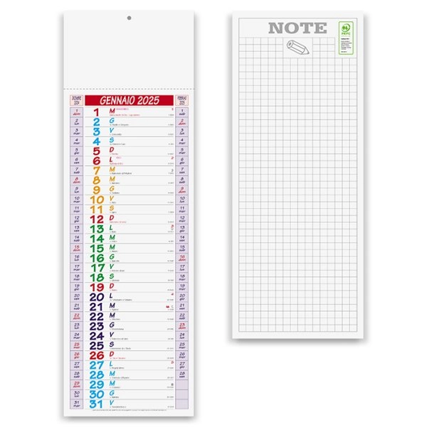 Calendario Silhouette Multicolor Personalizzabile