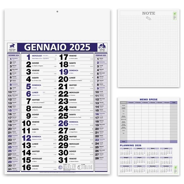 Calendario olandese mensile 12 fogli