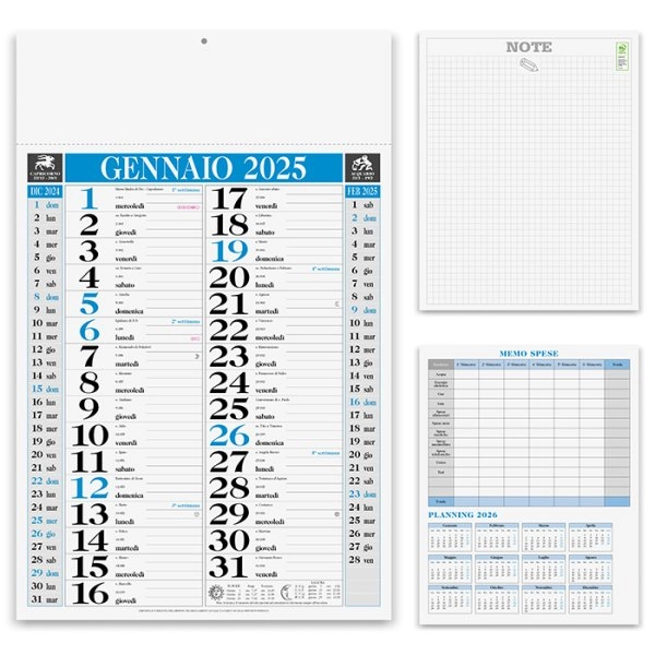 Calendario olandese mensile 12 fogli 