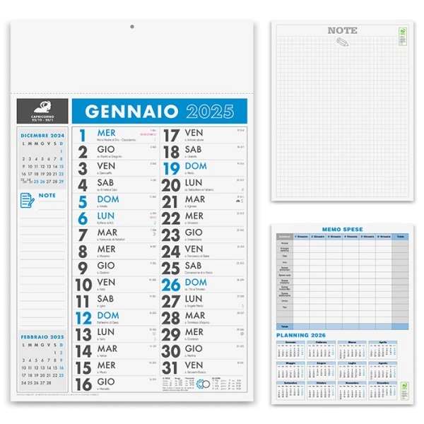 Calendario olandese mensile 12 fogli 