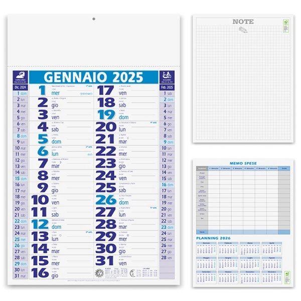 Calendario olandese mensile 12 fogli