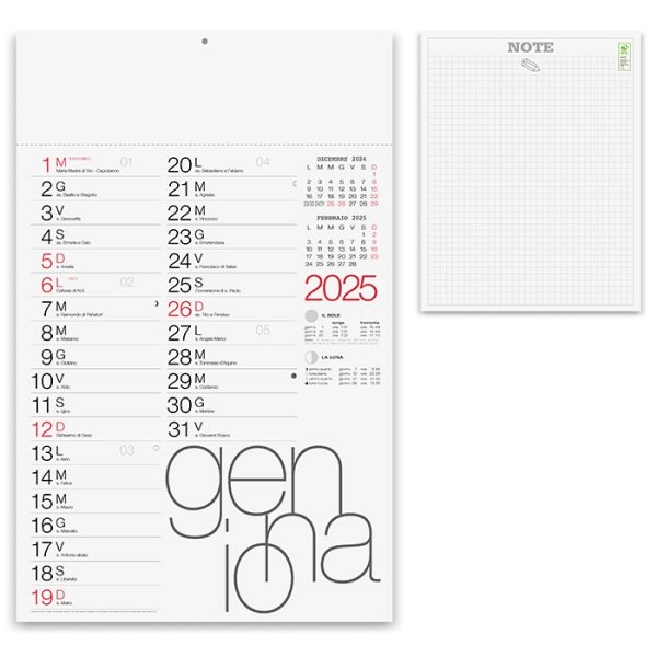 Calendario olandese mensile 12 fogli