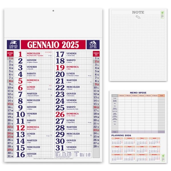 Calendario olandese mensile 12 fogli