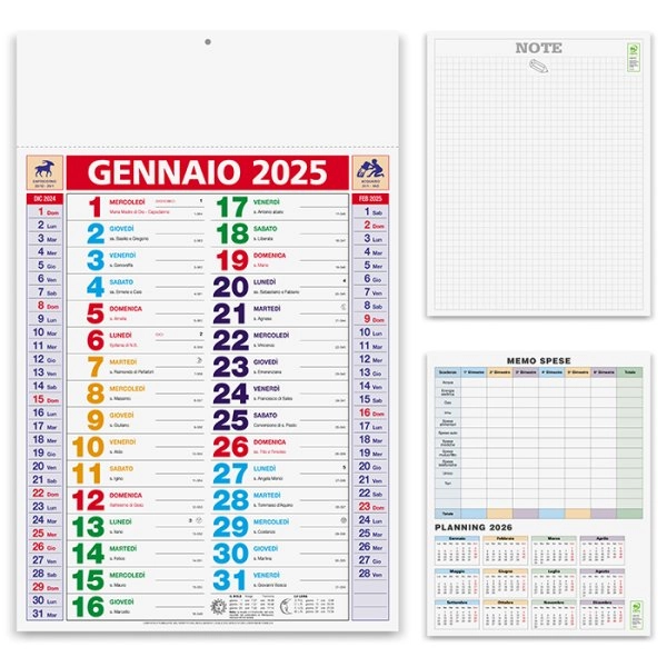 Calendario olandese mensile 12 fogli